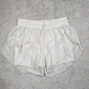 POPFLEX Pirouette Skort Mini Skirt Lavender Purple Sz 2X Dress Mesh White Ivory